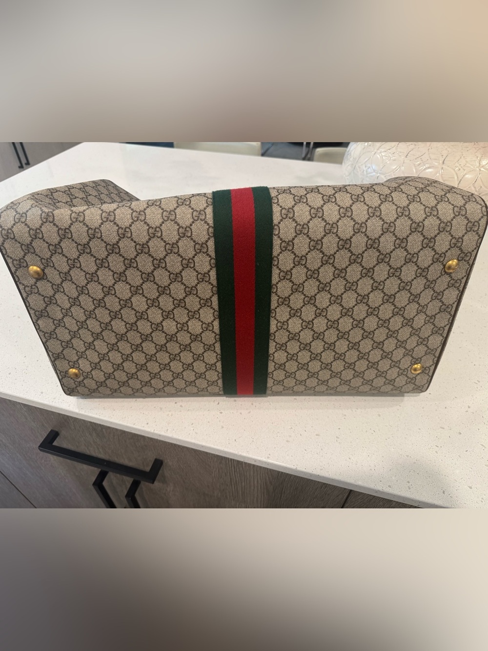 Gucci Ophidia GG Large Carry-On Duffle Beige/Ebony - Picture 5 of 10